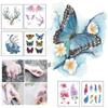 Women Flowers Temporary Tattoo Stickers Waterproof Arm Body Art Sticker Disposable Butterfly Tatouage Temporaire