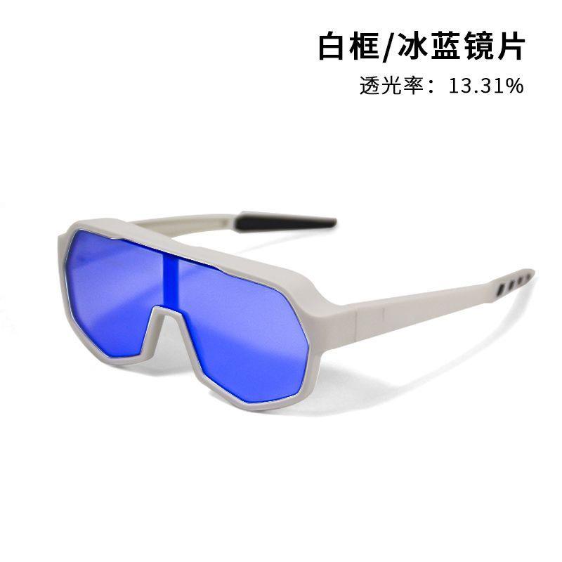 Cycling polarized, iridescent, color-changing sunglasses, unisex, polygonal large frame, high-end, fashionable, for outdoor activities and