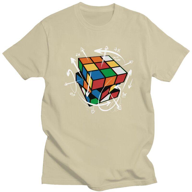 Custom Rubix Rubiks Cube Math Formula T Shirt for Unisex Tshirt Casual Tees Geek Magic Gift T-shirt Slim Fit Clothing