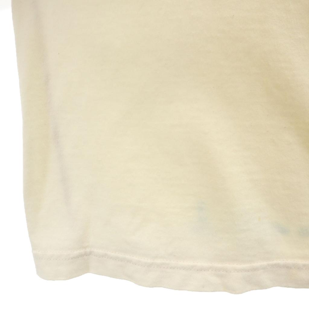 MARTIN MARGIELA 06SS AIDS Футболка с коротким рукавом и V-образным вырезом S Слоновая кость Женская Б/у