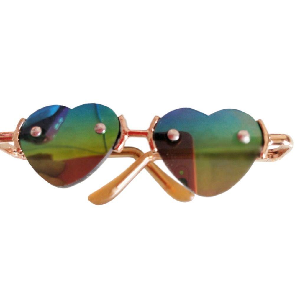 Mini Plush Doll Cute Heart Frame Glasses Clothes Plush Doll Eyeglasses For 10/15cm Dolls