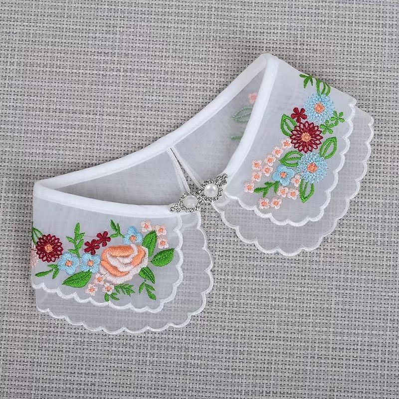 Мода 2023 года, женская, для девочек, кукла Лолита, шаль, поддельный воротник, вышитое ожерелье, лацкан, блузка, накидка на плечо, короткая накидка, поддельный воротник