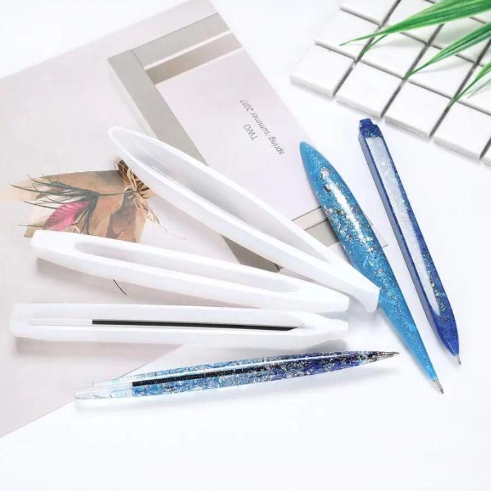 INS Style Pen Silicone Mould Transparent DIY Craft Gifts Soft DIY Ballpoint Pen Mold Making Tools