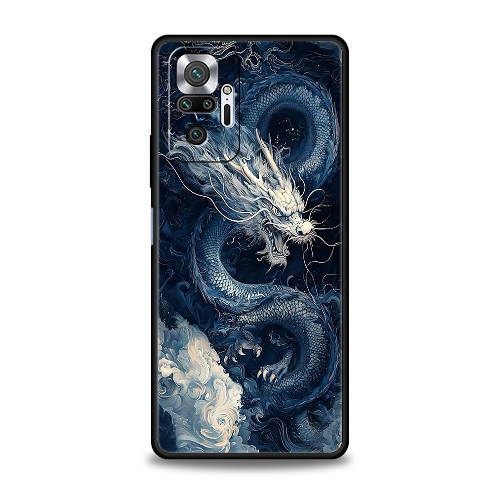 Чехол для телефона Дракон для Xiaomi Redmi Note 14 5G 13 12 10 11 Pro Plus 4G 14C 13C 12C 10C 9C Мягкий ТПУ Чехол