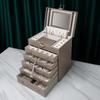 2025 Высокоемкая шкатулка для хранения ювелирных изделий из микрофибры и кожи