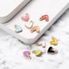 10Pcs/Lot 9*10mm Small Colorful Heart Charms Cute Love Pendant For DIY Bracelet Necklaces Jewelry Making Accessories
