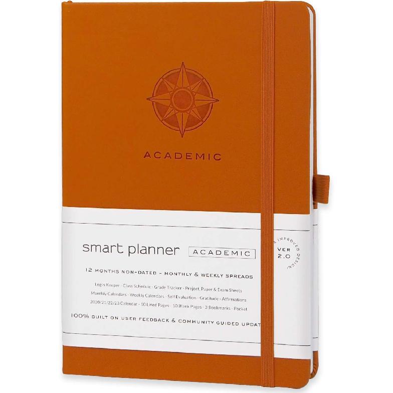 Smart Academic Planner - A5 Size 8.6 x 5.7 inches - Undated Daily Planner for School - Daily, Weekly, and Monthly Scheduling - Student Planner for