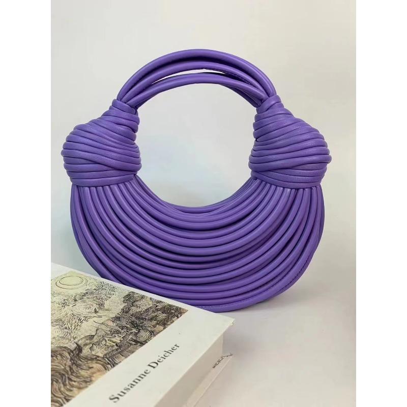 Hand Woven Knotted Noodles with Long Shoulder Straps Hand-wrapped Bag Light and Small
