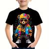 Летняя Мода Мальчики Тренд 3D Цифровая Печать Футболка Крутая Многоцветная Детская Одежда для Мальчиков от 2 до 9 лет Детский Топ в Стиле Аниме