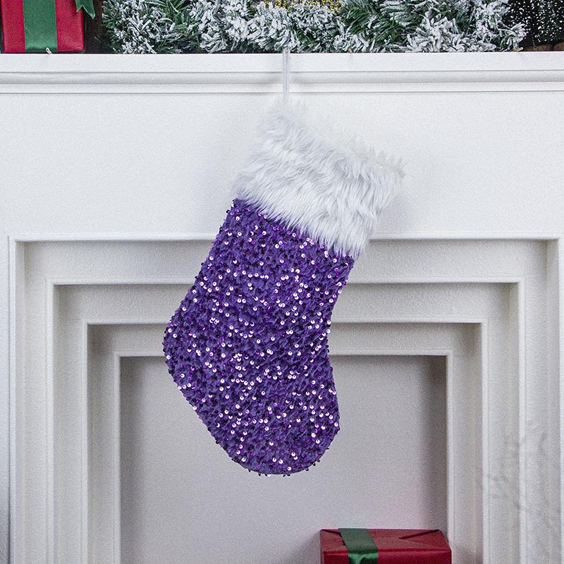 Christmas Tree Pendant Christmas Decoration Supplies Creative Sparkling Plush Christmas Socks