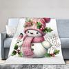Soft Warm Flannel Blanket for Kids Boys Girls  Airplane Christmas Snowman Design  Perfect for Travel Bed Sofa Living Room