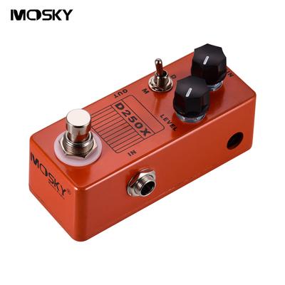 MOSKY D250X Мини-электрогитара, педаль эффектов предусилителя Overdrive, 2 модели, цельнометаллический корпус, True Bypass