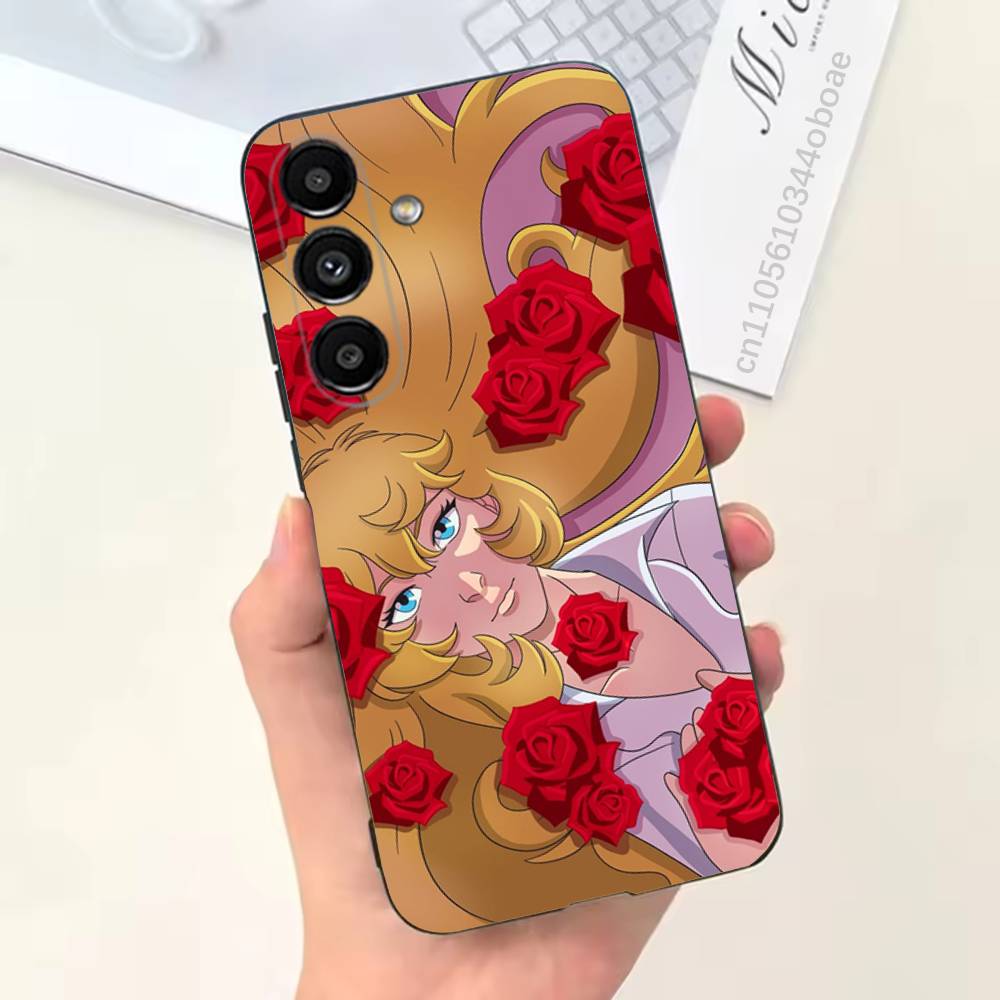 Чехол для телефона Роза В-Версаль Леди Оскар Для Samsung S25,24,21,22,23,20,S30,Ultra,Plus,Fe,Lite,Note,5G Черный Мягкий