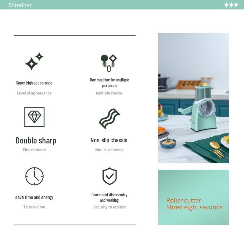 Многофункциональная овощерезка, слайсер и очиститель Storm для картофеля, нарезки соломкой и натирания