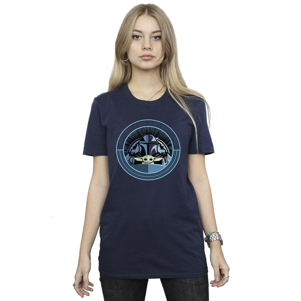 Star Wars Womens/Ladies The Mandalorian Grogu Ready For Adventure Cotton Boyfriend T-Shirt