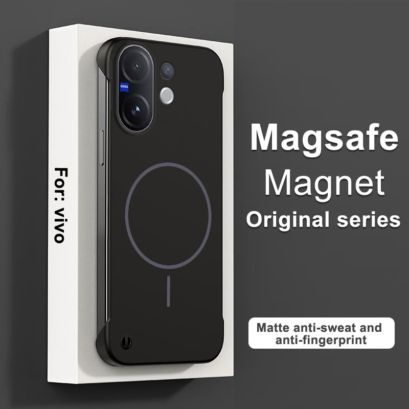 Для Magsafe Безрамочный Чехол Для VIVO V60 Матовый Ультратонкий Беспроводная Зарядка Жесткий ПК Противоударный Чехол для V60 V50 V40 Lite Накладка