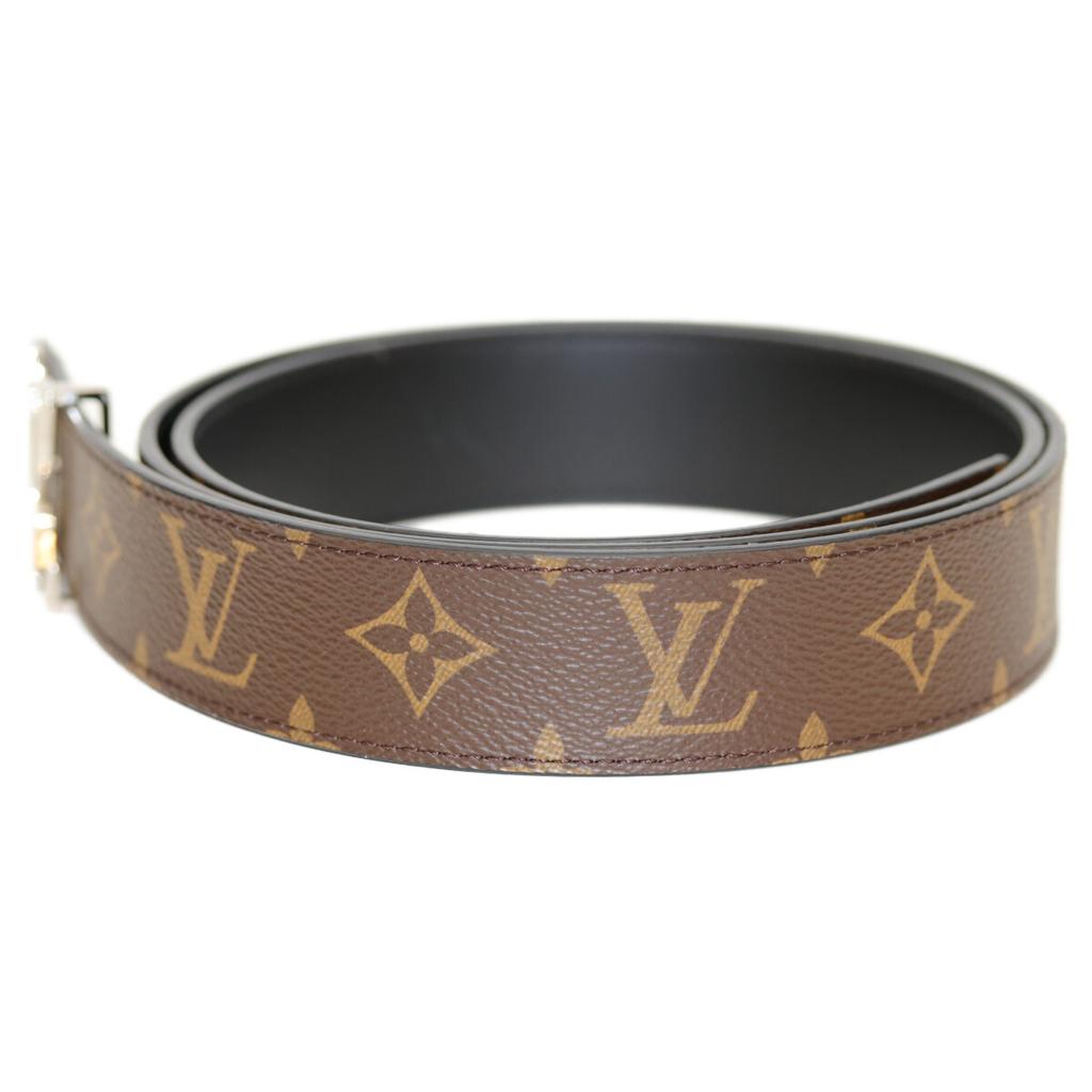 Louis Vuitton 24 года M8362 SVHardware LV Initial 35MM Реверсивный ремень ремень КоричневыйПодержанный