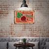 1 Pack Vintage-style Metal Sign Décor, Weathered Surface, Durable Wall Plate for Bar Café Restaurant Kitchen or Living Room Hanging