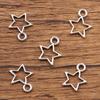 50PCS 4 Size Picture Color Hollow Big Small Star Charms Geometry Pendant Metal Alloy DIY Necklace Bracelet Earrings Marking