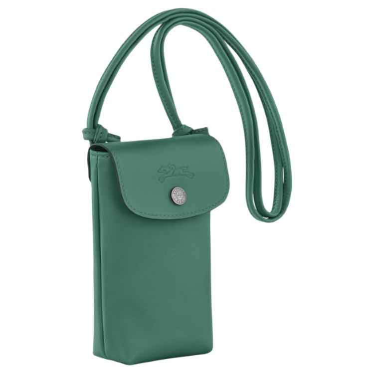 Longchamp Le Pliage Xtra Кожаная сумка через плечо/кроссбоди для телефона с тисненым логотипом Женские сумки Шалфейно-зеленый 34178987D90