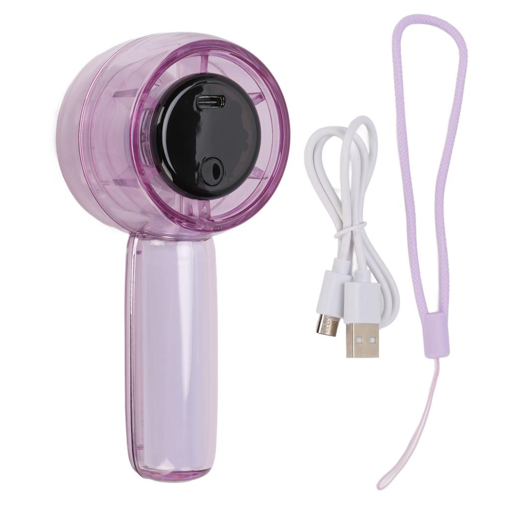 Handheld Turbo Fan 5 Speeds Stepless Adjustable Rechargeable Portable Small Handheld Fan with
