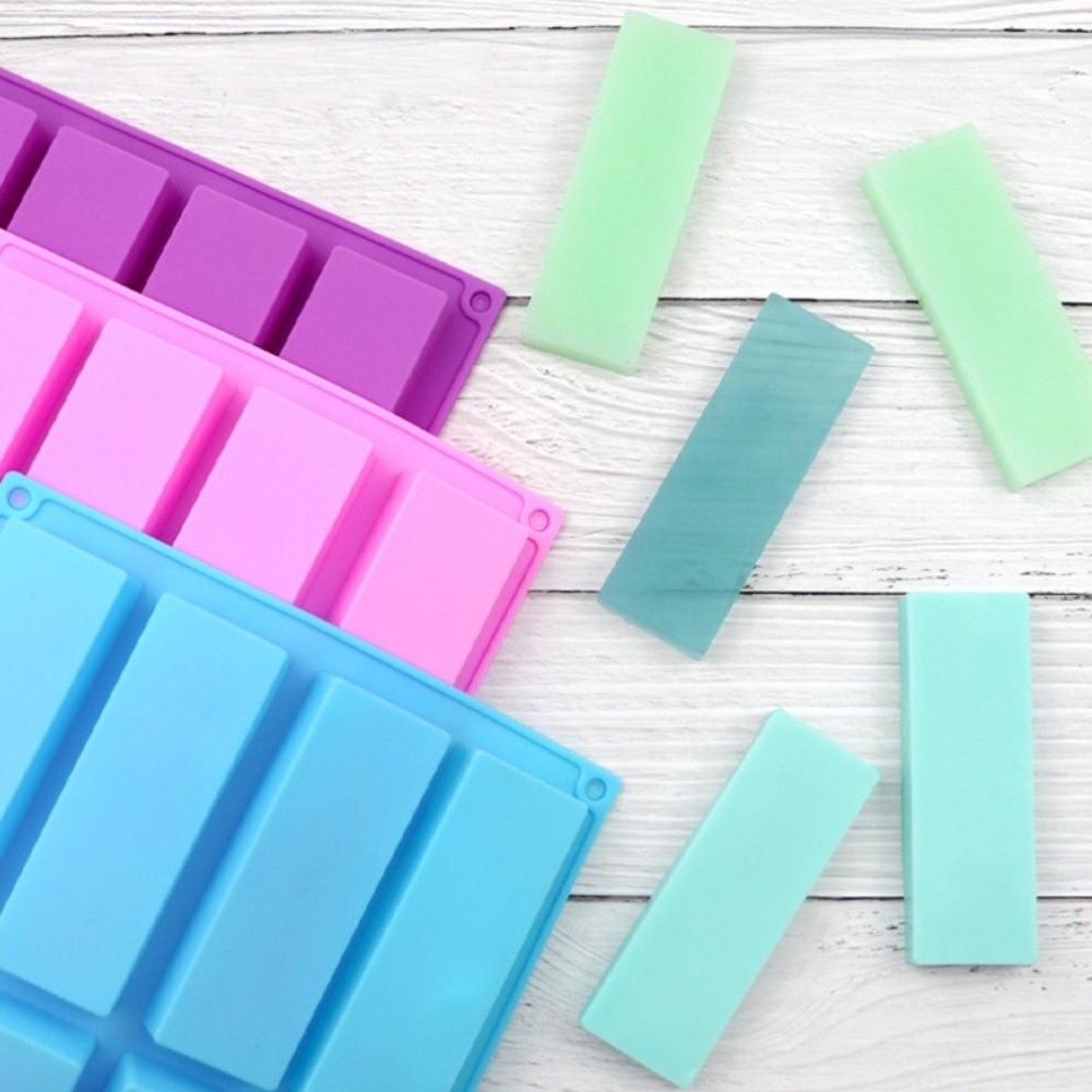 Rectangle Silicone Candy Mold DIY Silicone Ice Cube Tray Granola Bar Pan for Baking Energy Bars