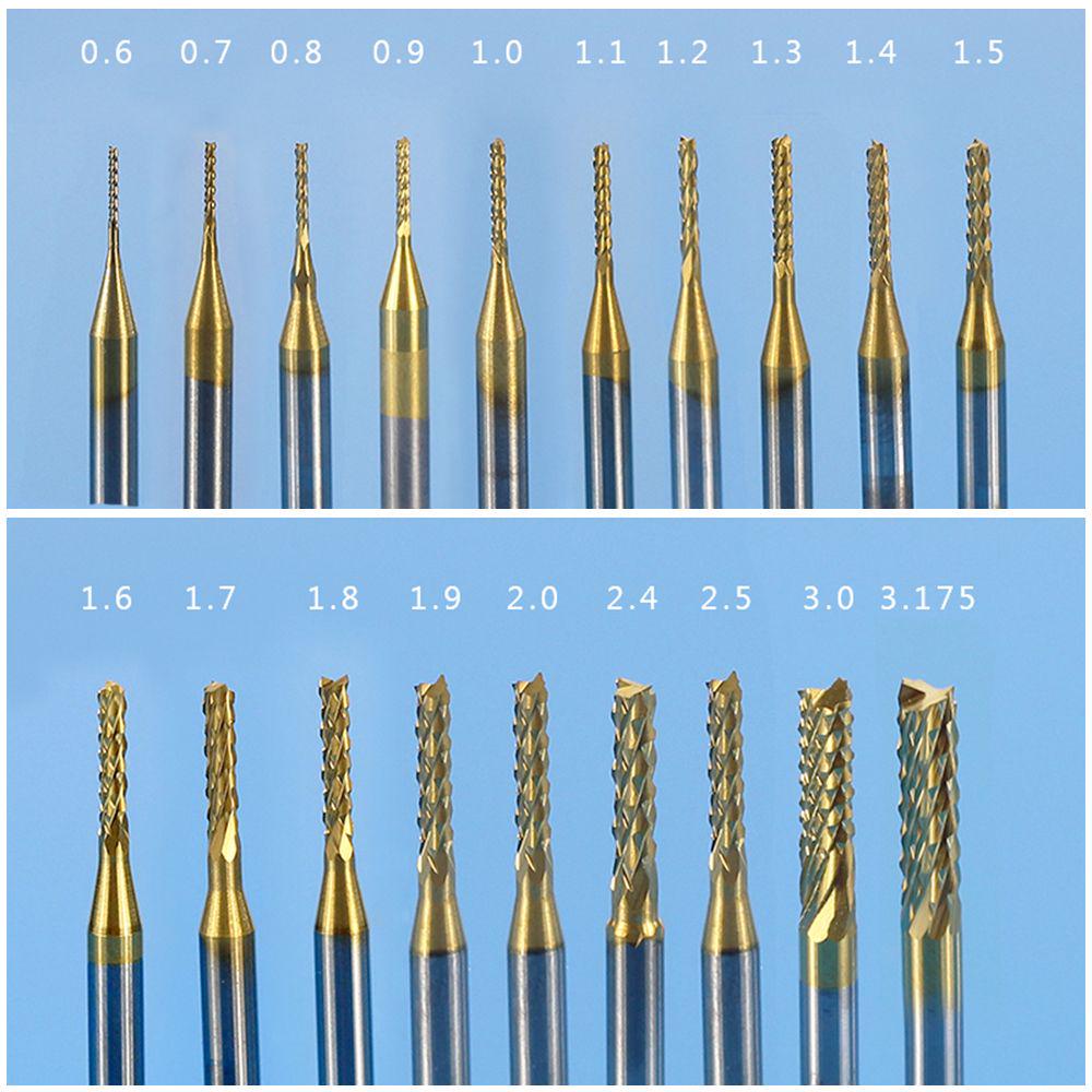 Carbide Engraving/Cutting Titanium Coated Shank Drill Bit Edge Cutter End Mill Milling Cutter
