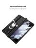 Магнитный кожаный бронированный чехол для Samsung Z Fold 5 с окошком для камеры и держателем для стилуса