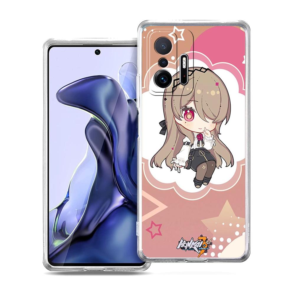 Милый Чехол для Телефона Honkai Impact 3rd Для Xiaomi 14 13 12 Lite Mi 11 11X 13T 12T Для Poco X5 X4 X3 NFC F5 F4 M4 Pro 5G
