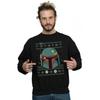Star Wars Mens Boba Fett Christmas Sweatshirt