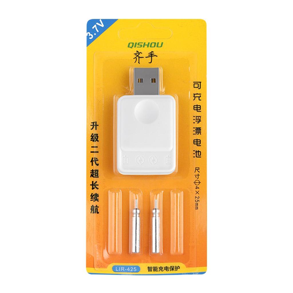 Аккумулятор для поплавка для рыбалки, электрический, USB, зарядка, CR425, светящаяся палочка, зарядное устройство, аккумулятор для поплавка для рыбалки, электрические поплавки для рыбалки