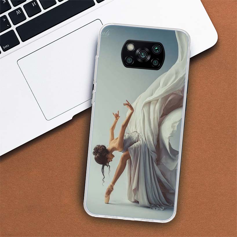 Ballerina Ballet Dancing Phone Case For Xiaomi Poco X3 GT X4 NFC M4 Pro M3 M2 F3 F2 F1 Mi Note 10 A3 A2 Lite A1 CC9E Fundas