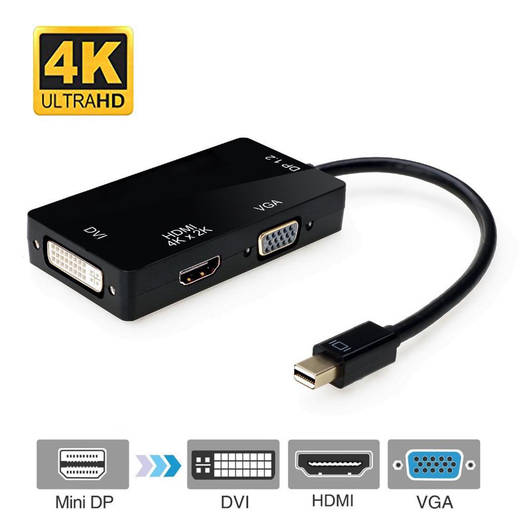 Адаптер Mini DisplayPort к VGA DVI Адаптер 4K Конвертер видеодисплея