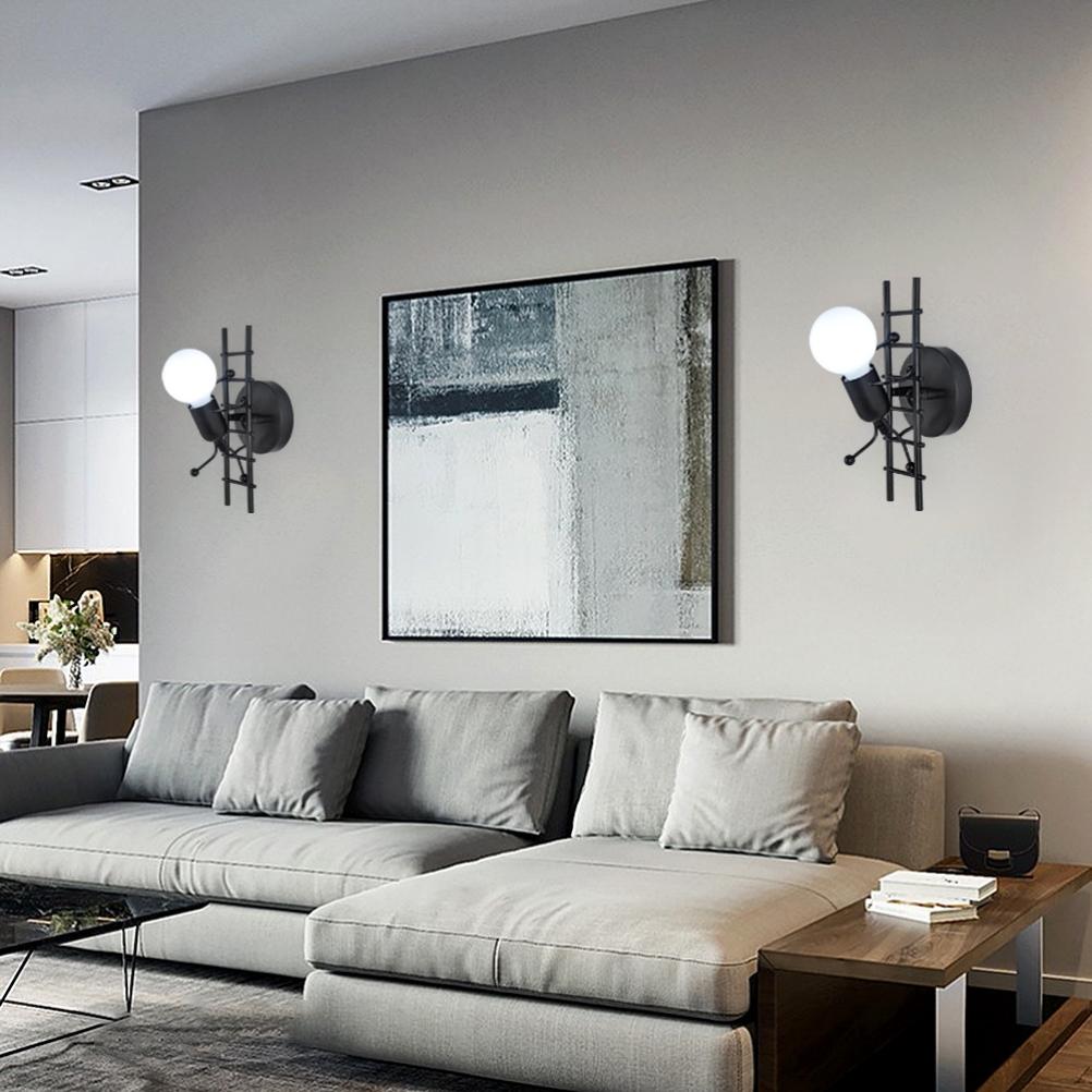 Creative Humanoid Indoor LED Wall Lamp Modern Wall Lamp Art Decoration Wall Lamp E27 for Bedroom