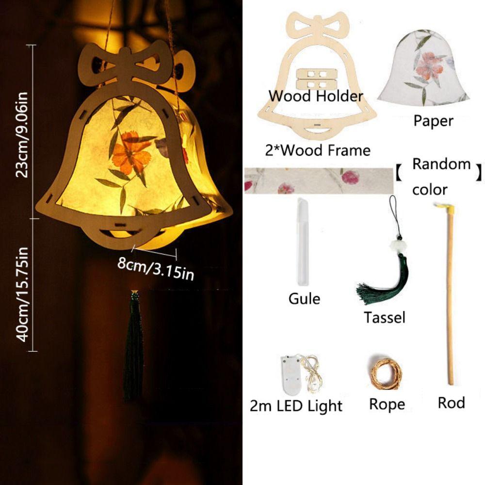 Светодиодный фонарь Праздника середины осени Деревянный художественный фонарь Ручная работа Подвесная лампа Декор для вечеринки