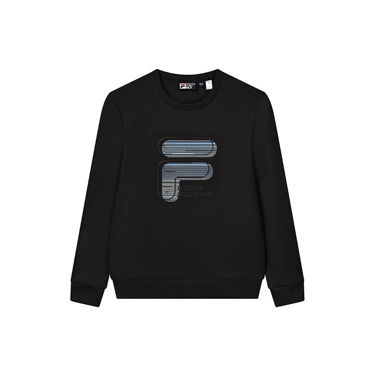 Fila Мужской свитшот с круглым вырезом и логотипом SS22, черный F51M148236FBK