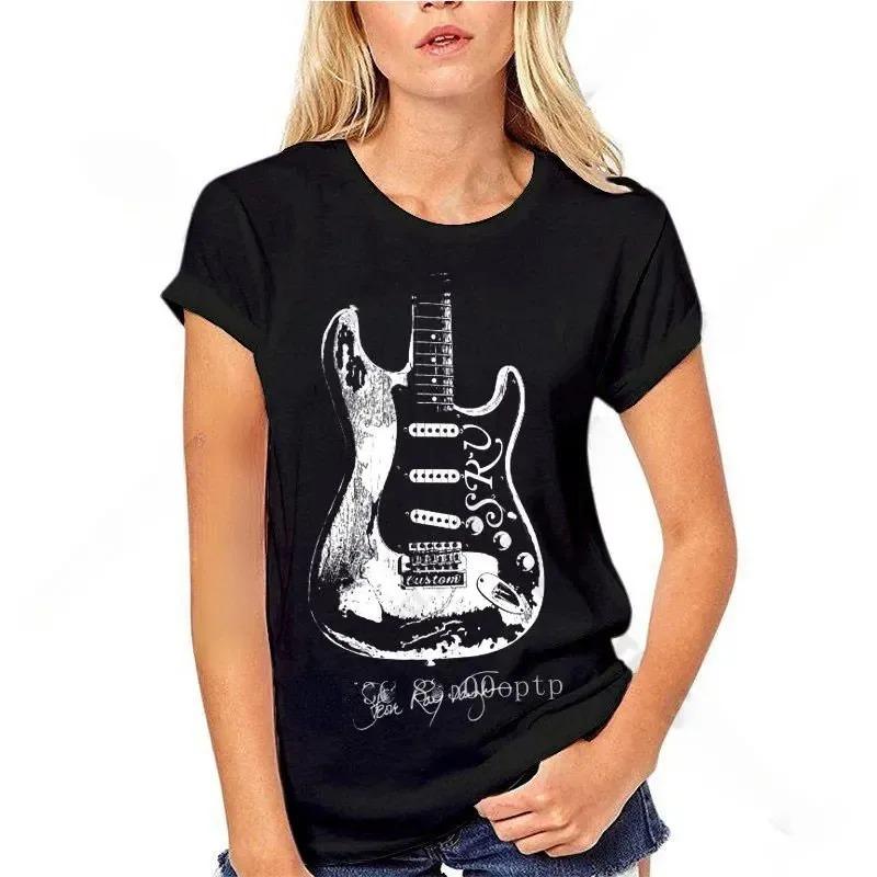 Man Woman Tee Stevie Ray Vaughan Guitar Blues Rock Legend SRV Unisex O-neck Fashion Graphic T Shirts Men Streetwear Clothing