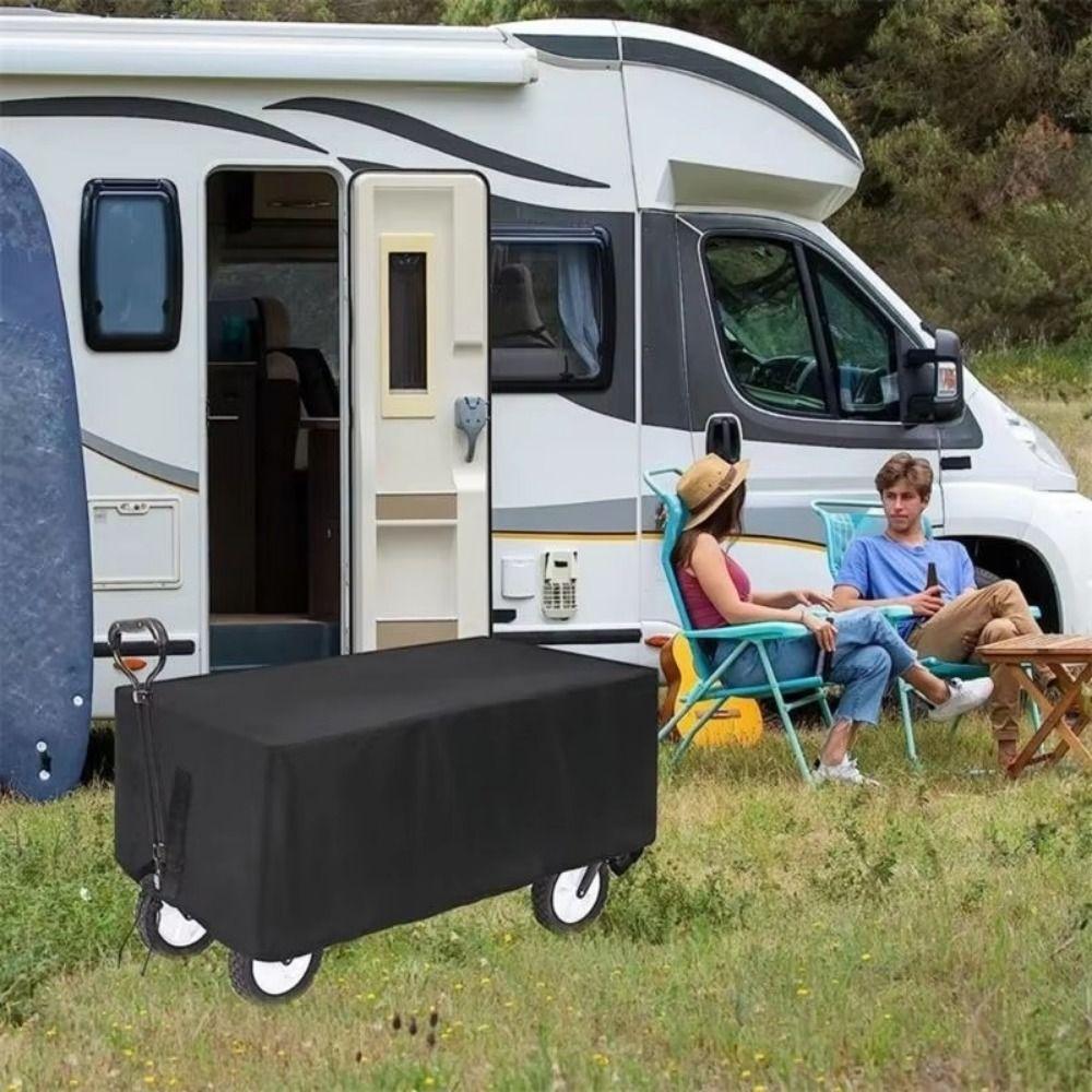 Oxford Cloth Trolley Cover Rectangle Camping Cart Dust Cover Wagon Protective Cover Fishing