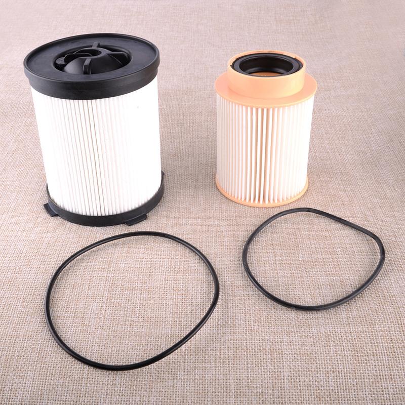 FS53029NN 4360105 16403EZ40A 16403EZ41A 2Pcs Fuel Filter Kit FF63017NN Fit for Nissan Titan XD 5.0L V8 Diesel Engines 2015-