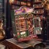 Набор для создания DIY Book Nook, миниатюрный Booknook, 3D деревянная головоломка, вставка в книжную полку для кукольных домиков, идеальный рождественский подарок для ребенка, декор для дома