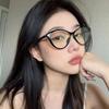 Ultra-Light Butterfly-Shaped Anti-Blue Glasses, Plain Cat-Eye Women Can Be Equipped With Myopia Flat Glasses