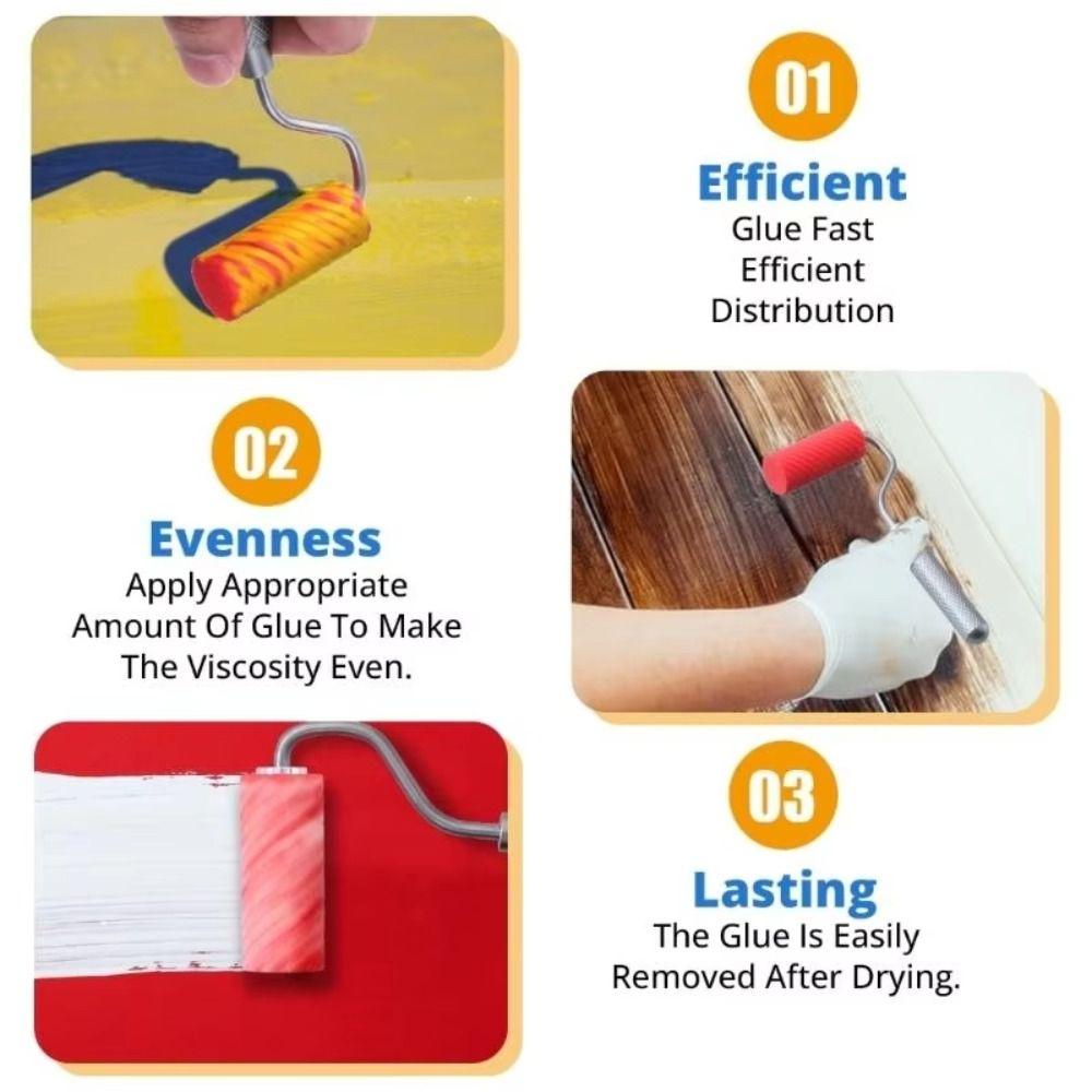 Soft Silicone Painting Decorating Kit Mini Size Silicone Glue Roller Glue Up Projects