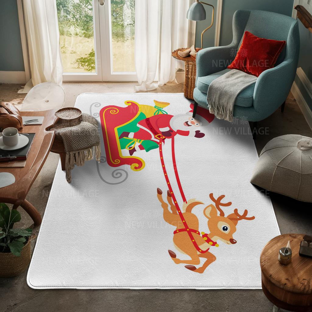 Ковер у входа в дом Домашний коврик у двери Гостиная Ванная Комната Ноги ванная комната Нескользящие коврики с водопоглощением для ванной Счастливого Рождества зима