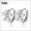 Chrysanthemum Snowflake Crystal Stud Earrings: Elegant Korean-Style Christmas Gift for Women
