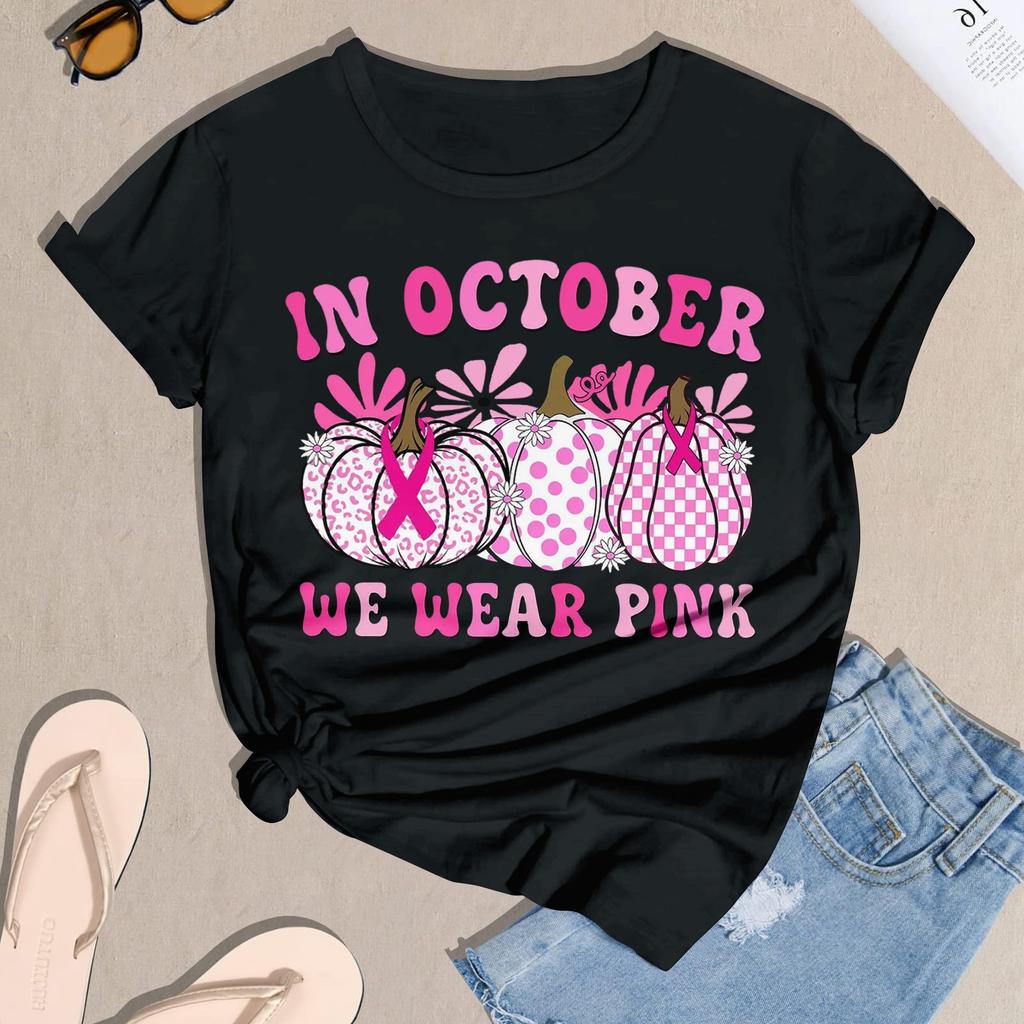 Женская повседневная футболка на Хэллоуин с принтом груди, пуловер с круглым вырезом, топ с короткими рукавами