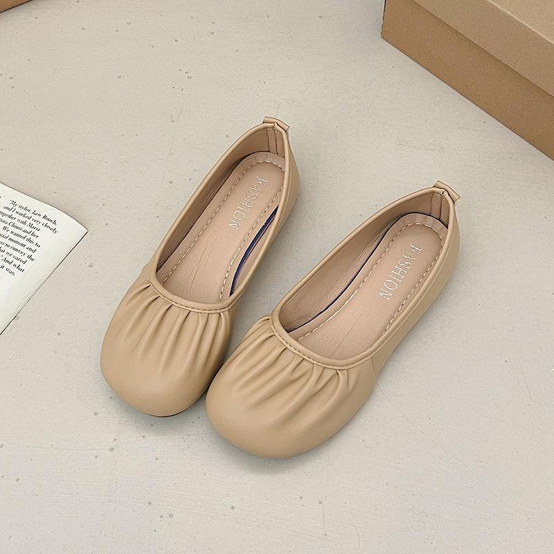 Lightweight Doudou Ladyshoes, One-pedal Grandma Shoes, Versatile, Shallow Mouth Soft-soled Single Shoes, Women's Gentle Evening Breeze 2025 New Models