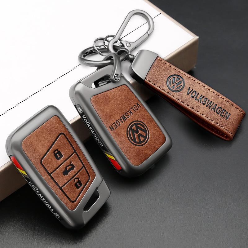 For VW Volkswagen Magotan Magotan GTE Passat B6 B7 B8 CC Arteon Leather Car Smart Remote Key Case Cover Protection Shell zf9