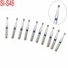 10 шт./компл. алмазные стоматологические боры для полировки подготовки зубов, высокоскоростной наконечник, аксессуары для турбины SI-S46