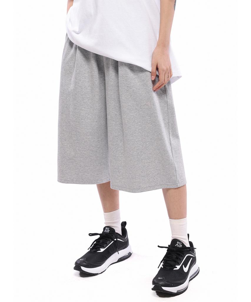 ANOTHER ARCHIVE Mega Bermuda Single-Pleat Wide Shorts_Gray