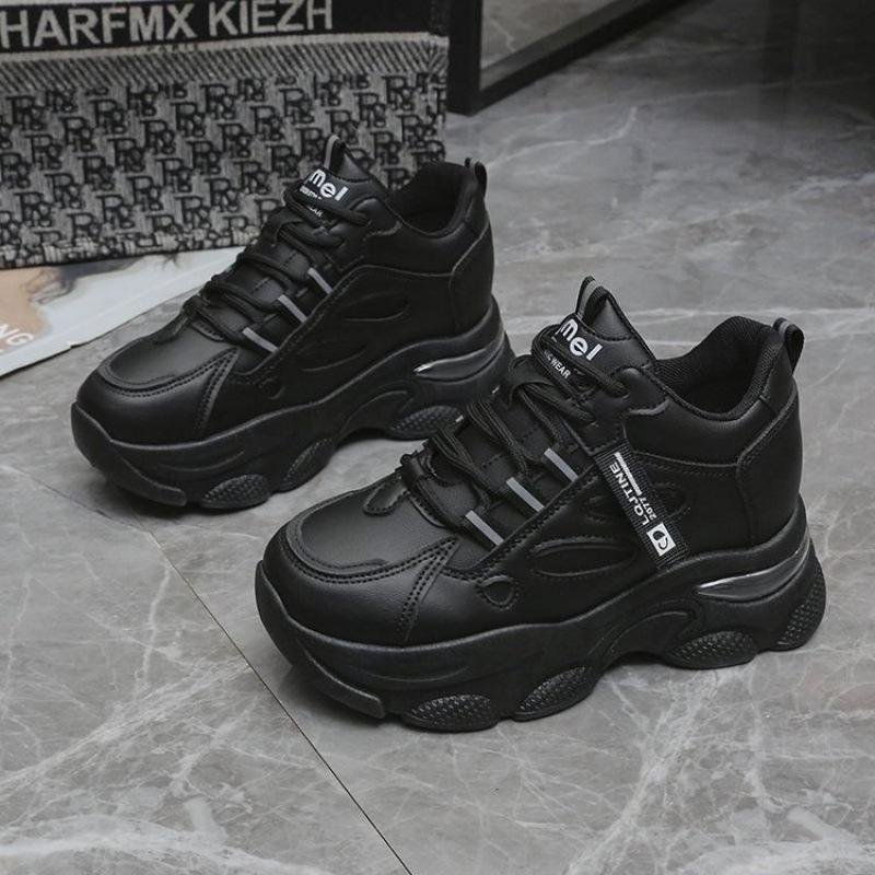 Spring Autumn New Women's Sneakers Youth Simple and Versatile Casual Shoes Thick Soled Tall Running Shoes Zapatillas Deportivas